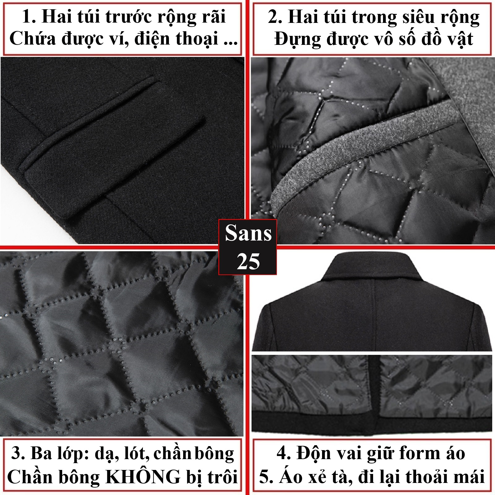Trench coat men Sans25