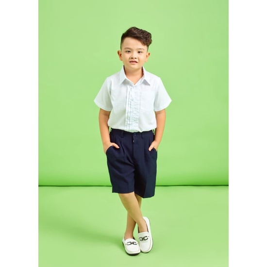 Rập giấy set đồng phục bé trai quần short mã B46, B18