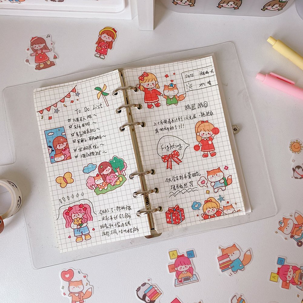 Set 40 sticker em bé xinh xỉu up xỉu down - MiuSua