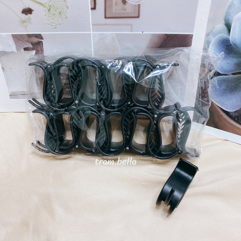 Sỉ vỉ 12 kẹp tóc 3 răng nhiều màu
