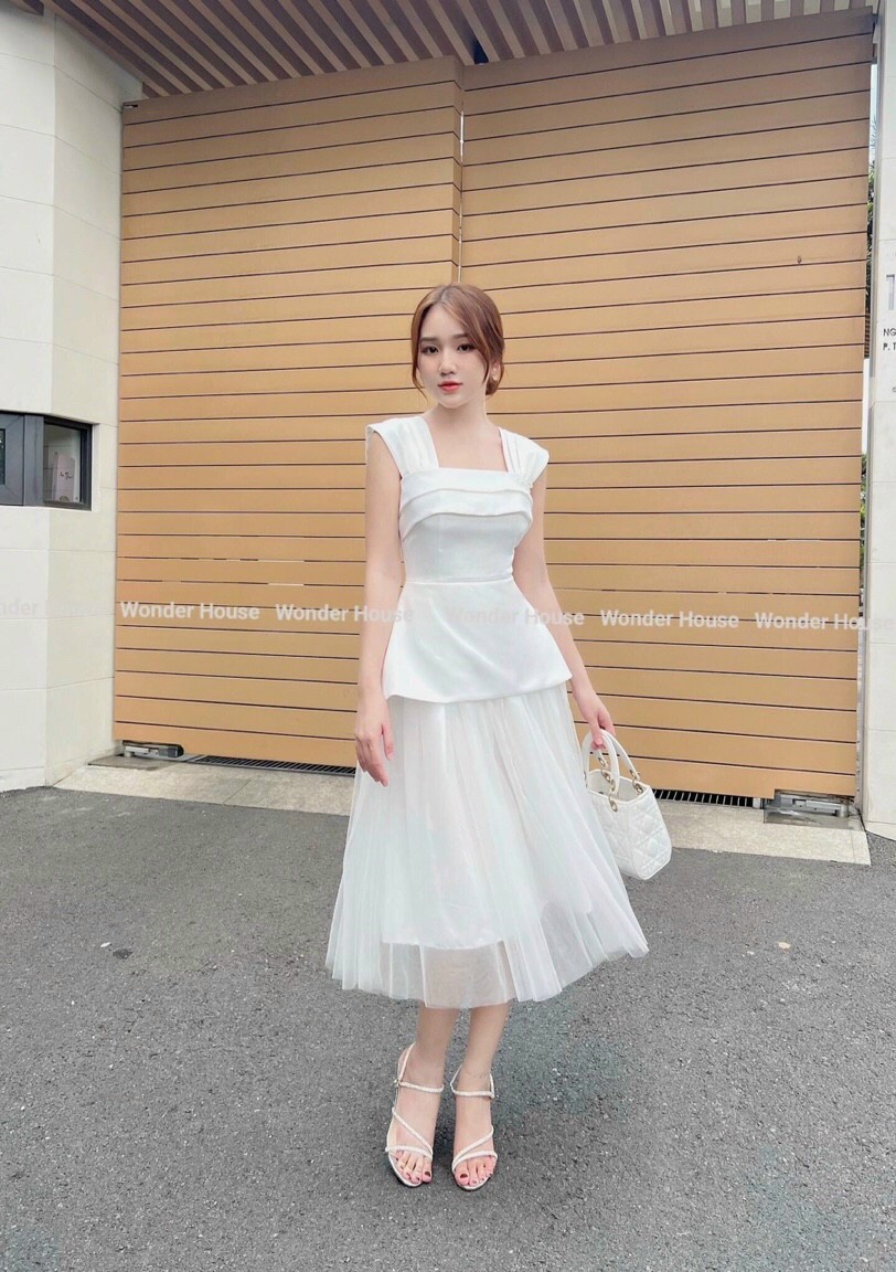 [one size dưới 54kg tùy chiều cao] đầm váy nữ sét 2 món áo & chân váy siêu xinh