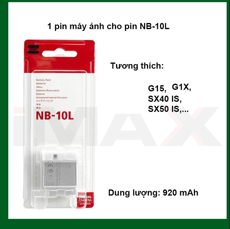 Pin thay thế pin máy ảnh nb-10l