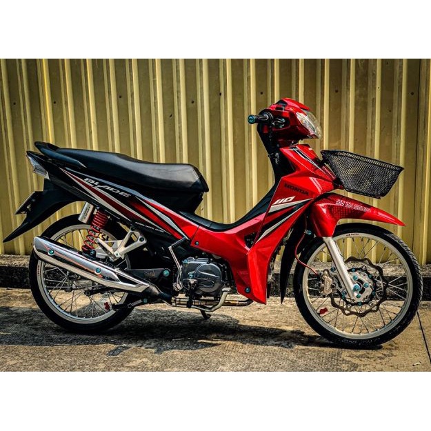 Tem rời honda wave blade 110 dán xe đỏ đen