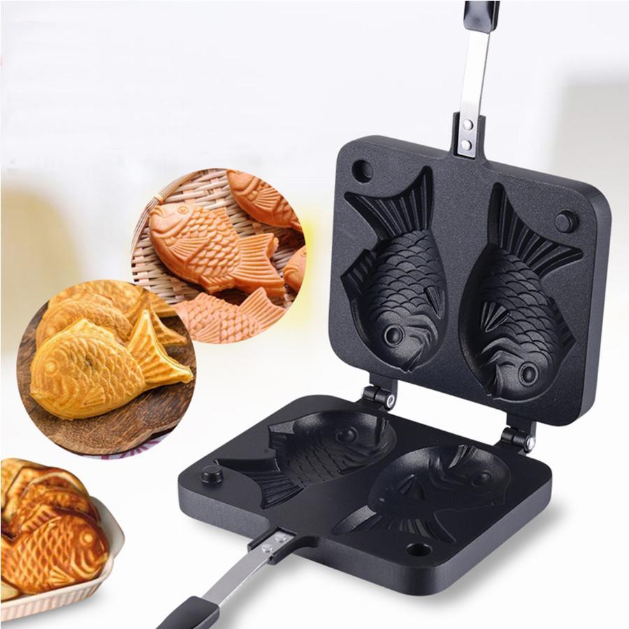 bộ Khuôn đôi nướng bánh hình cá chống dính cao cấp