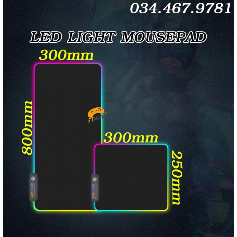 Bảng giá Lót chuột gaming LED RGB - LED LIGHT MOUSEPAD Phong Vũ