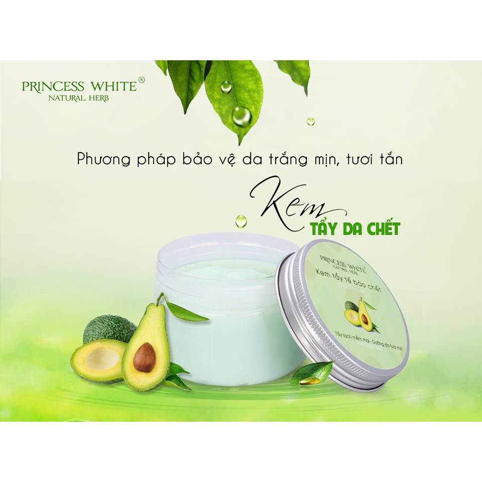 Kem tẩy tế bào chết da mặt chiết xuất từ tự nhiên princess white