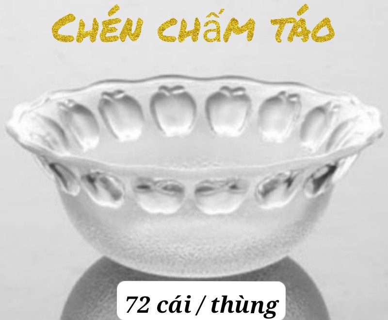 Chén chấm táo thủy tinh nước chấm xuất sứ indo