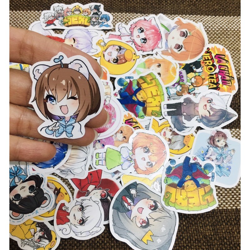 set 30-50 sticker hero team ép lụa cắt laze có đề can bóc dán