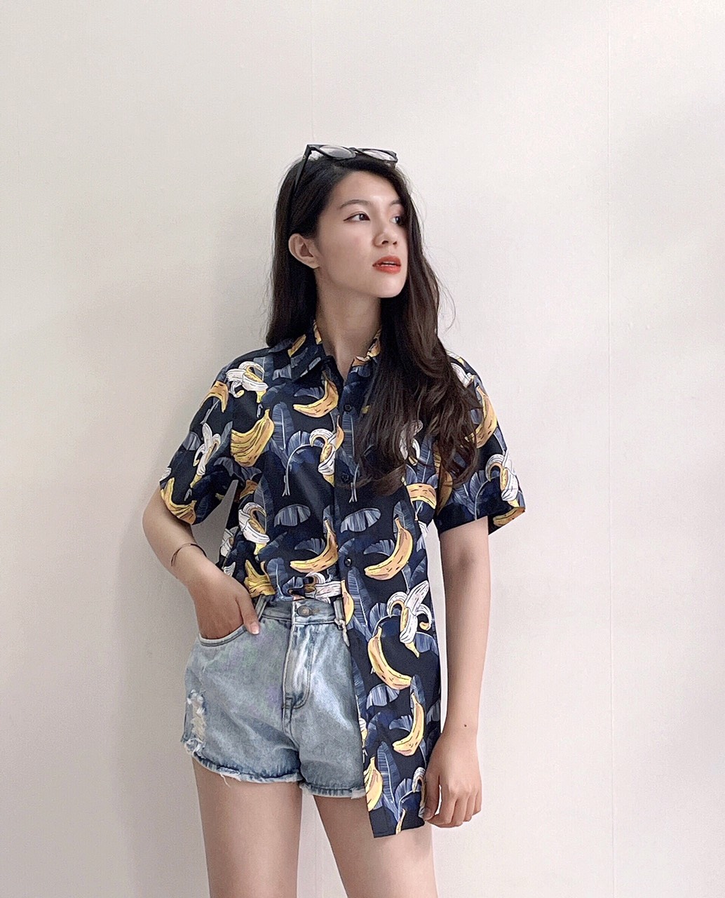 ÁO SƠMI 3D HỌA TIÊT THỔ CẨM TRÁI CHUỐI SIÊU CUTE CHẤT VẢI MỀM MỊN,,THOÁNG MÁT NAMLEE 6688