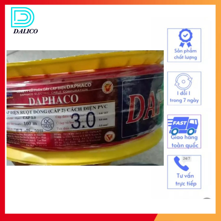 DÂY ĐƠN DAPHACO 3.0/4.0/6.0 ( BÁN LẺ 10M).