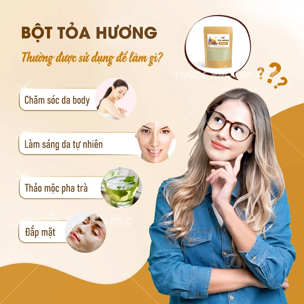 Bột Tỏa Hương Cơ Thể 500g (Bột Huân Thảo/Cảo Bản/Bạch Chỉ)