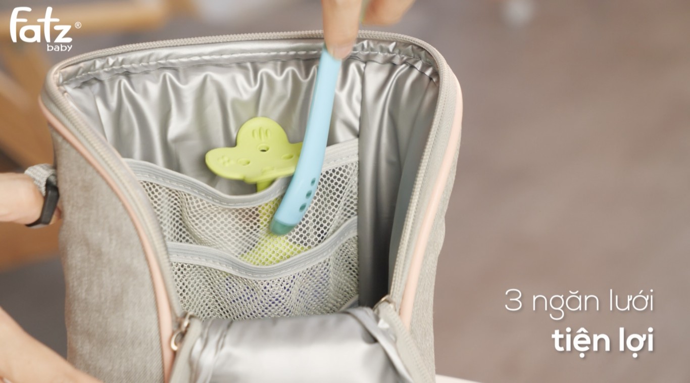 Túi giữ nhiệt bình sữa đôi Fatzbaby (chứa được 2 bình sữa cổ siêu rộng)