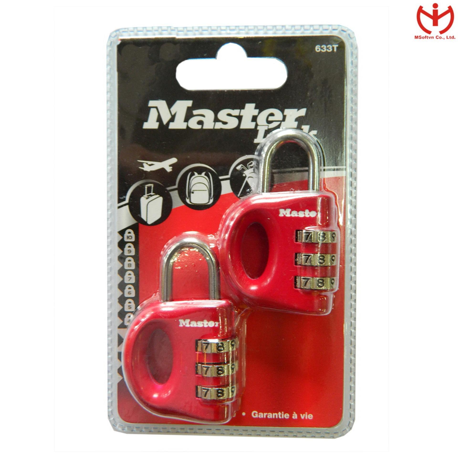 Bộ 2 ổ khóa Vali Master Lock 633 EURT - LUTO SHOP