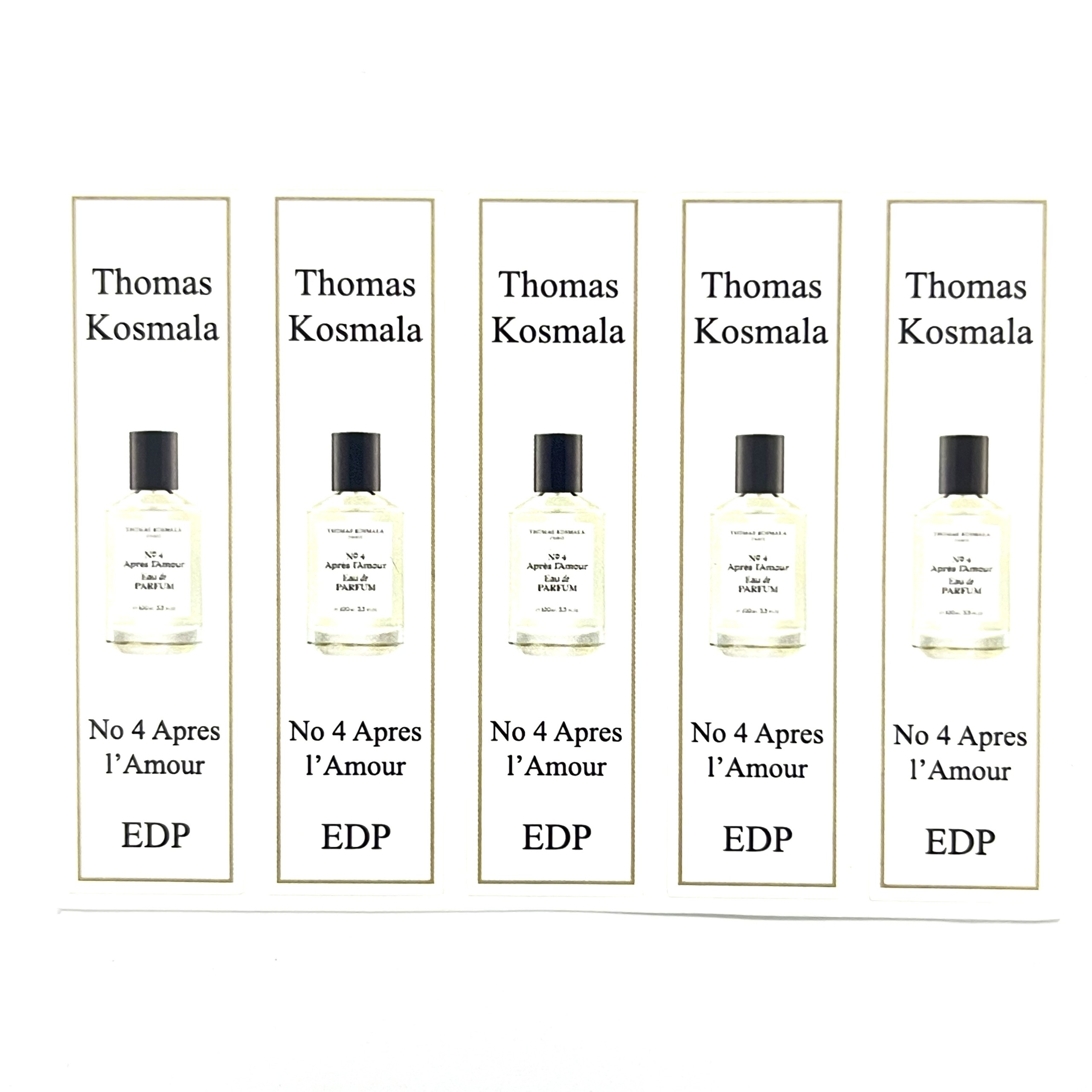Combo 10 PCs of Thomas kolala perfume bottle sticker for full range refills