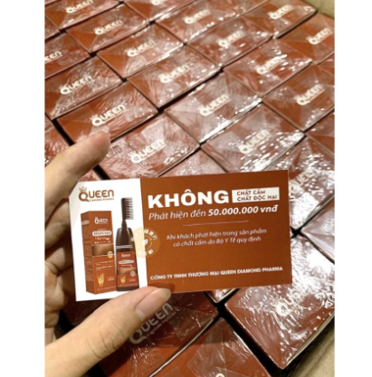 [Chính hãng; 200ML, HSD 2026] Dầu gội nhuộm tóc phủ bạc thảo dược Queen.