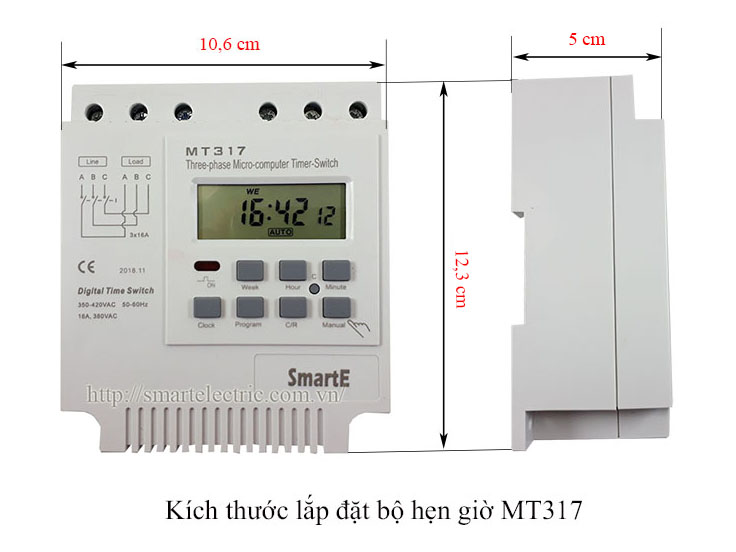 Công tắc hẹn giờ cho động cơ điện 3 pha 380V