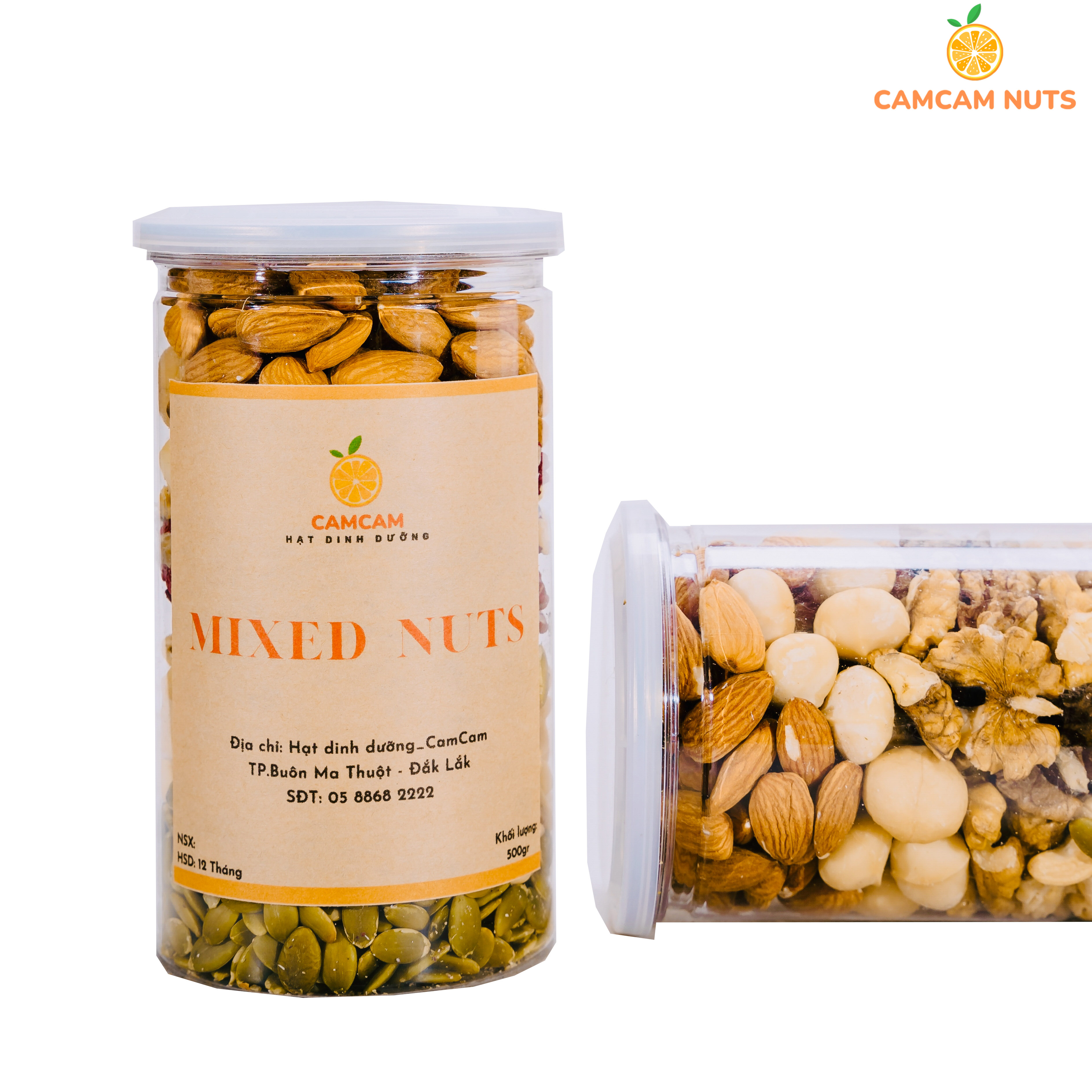 Hạt Dinh Dưỡng Mix 5 Siêu Hạt (Óc Chó Vàng, điều, macca, hạnh nhân, bí xanh)- 500GRAM