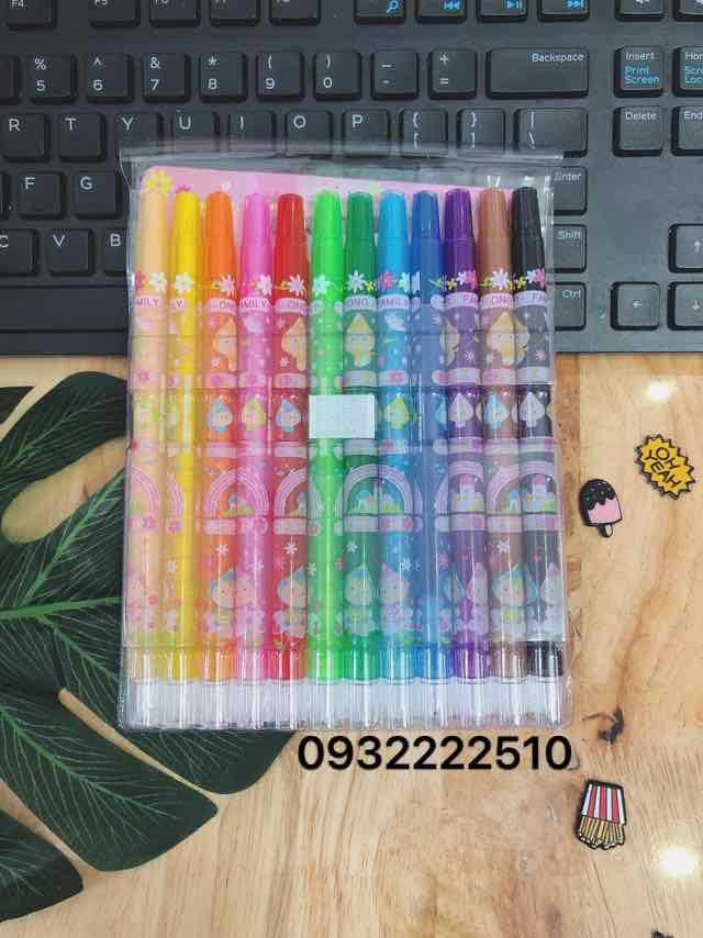Sáp Vặn 12 Màu Dài G-Star 909