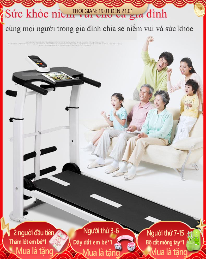 >> SO SÁNH GIÁ MÁY TẬP GYM GIA ĐÌNH | Shopee Lazada Sendo Tiki 8 Máy chạy bộ gia đình loại nhỏ máy chạy bộ đa chức năng, Máy chạy chống xóc êm, yên tĩnh, Thiết bị chạy bộ tập GYM gia đình