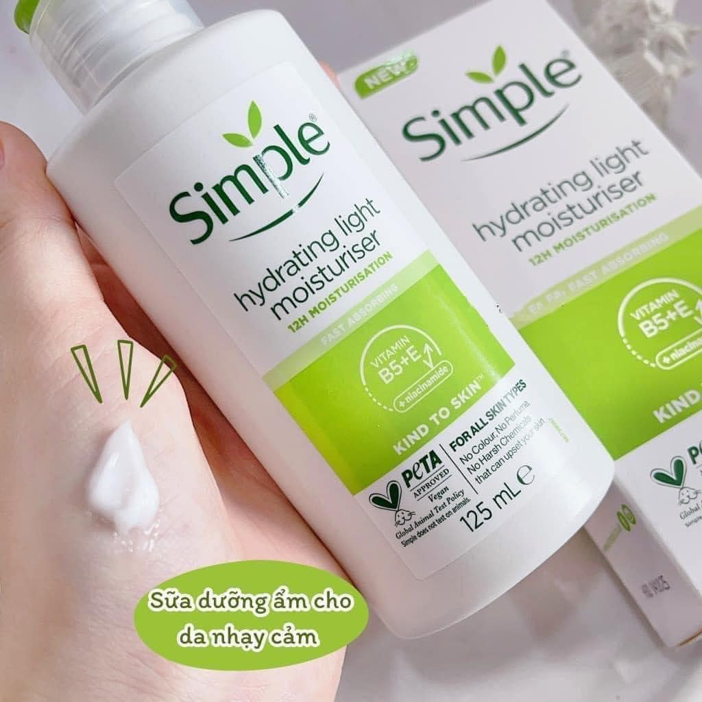 Lotion Dưỡng Ẩm Simple Hydrating Light Moisturiser 125ml