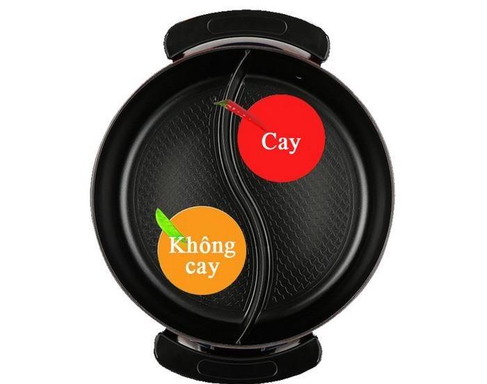 [HCM]Nồi Lẩu Điện 2 Ngăn Mishio MK112