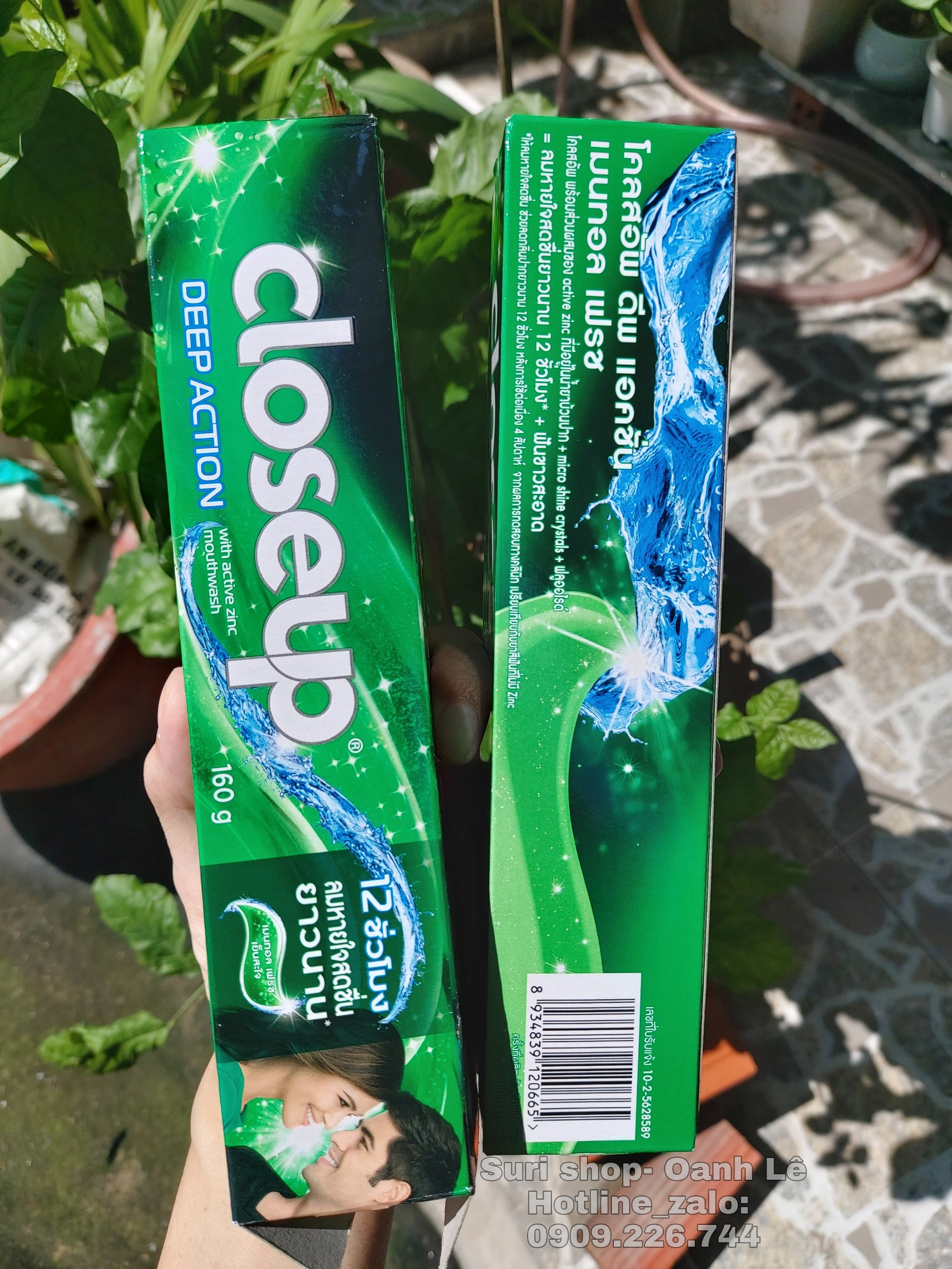 Combo 2 tuýp kem đánh răng Close Up Thái Lan 160gram ( trắng răng, hơi thở thơm mát )