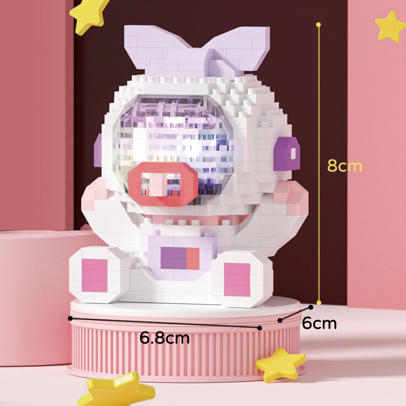 Mô hình lắp ráp phi hành gia mini phát sáng, Đồ chơi lắp ráp