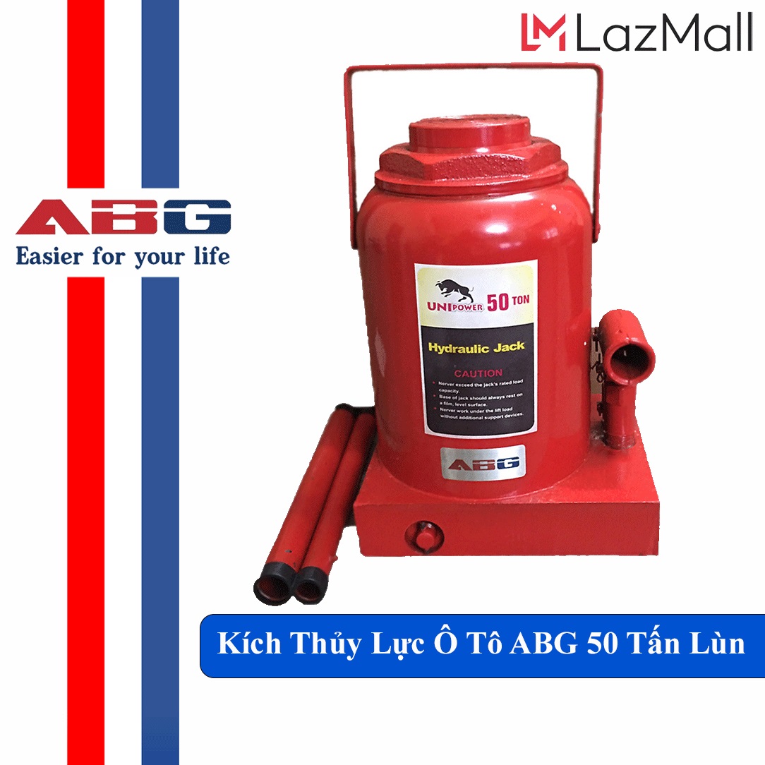 Kích Thủy Lực Ô Tô ABG Loại 50 Tấn Lùn Màu Đỏ, Con Đội Thủy Lực, Kích Dầm Sửa Chữa Oto