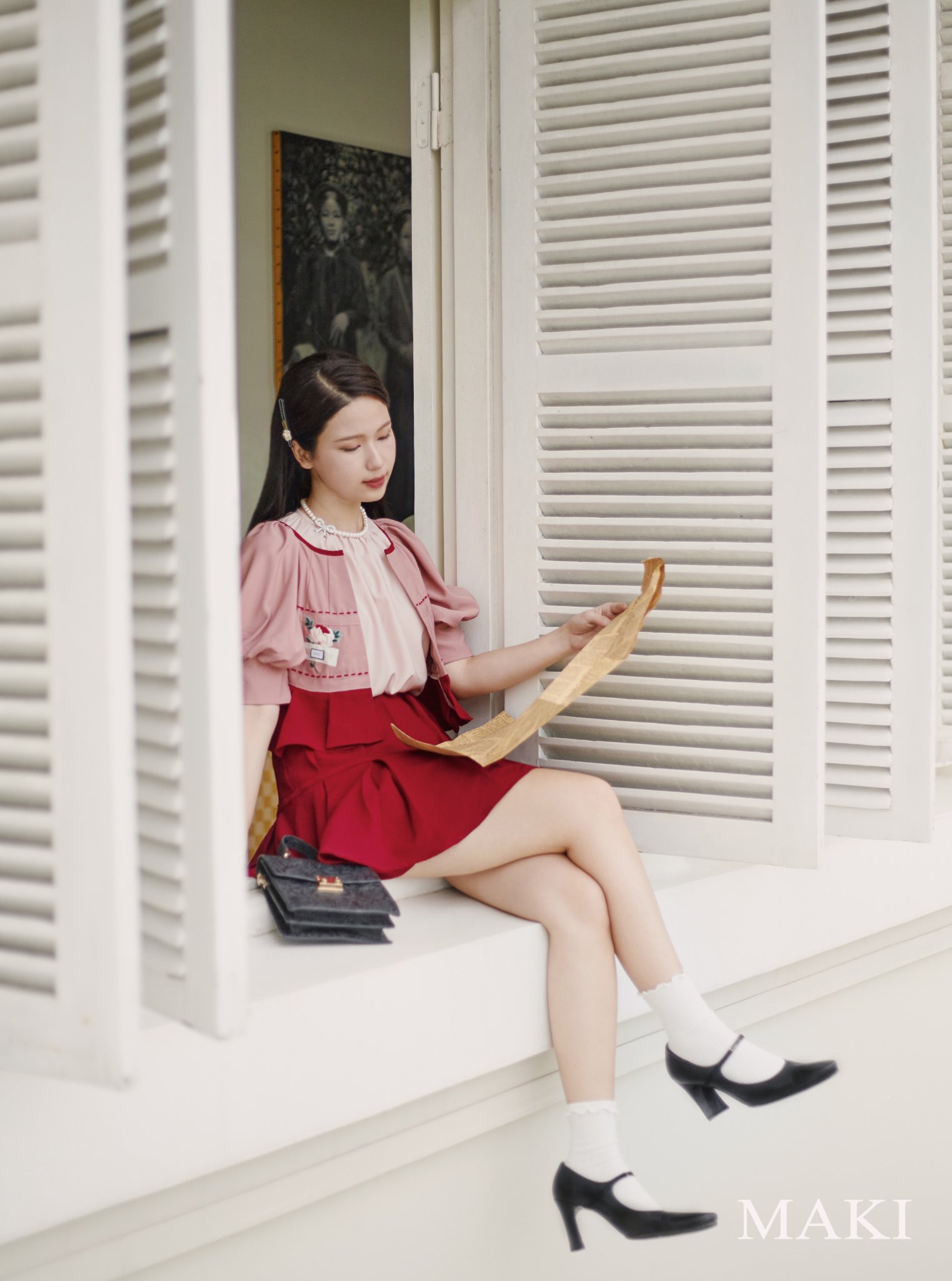 MAKI - Yuuki Skirt - Chân váy đỏ