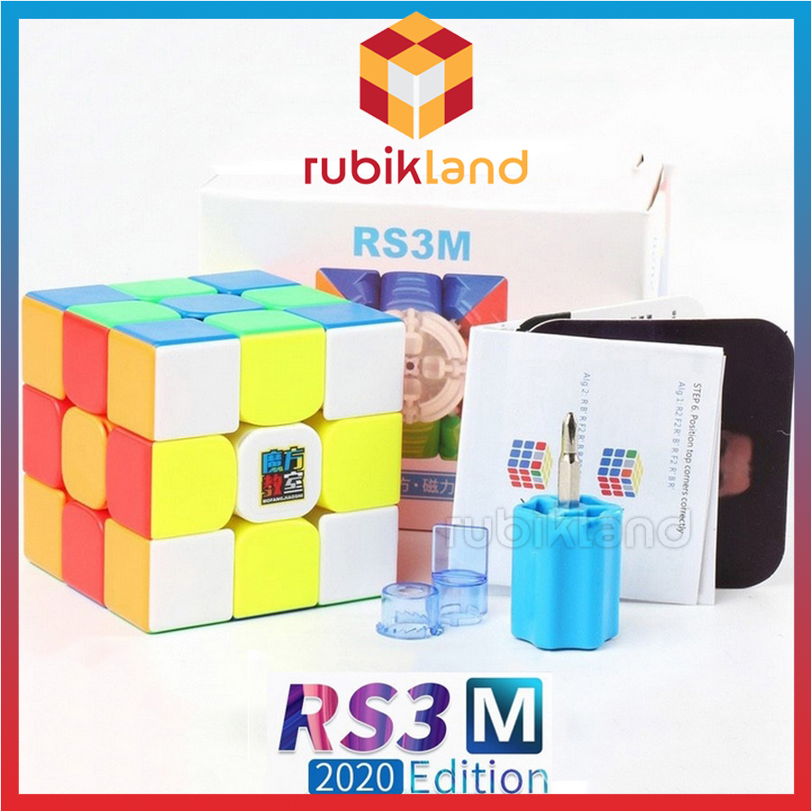 Rubik rs2m rs3m rs4m 2020 2x2 3x3 4x4 mf3rs3 m rubic nam châm 3 tầng stickerless mf3rs v3 m đồ chơi trí tuệ