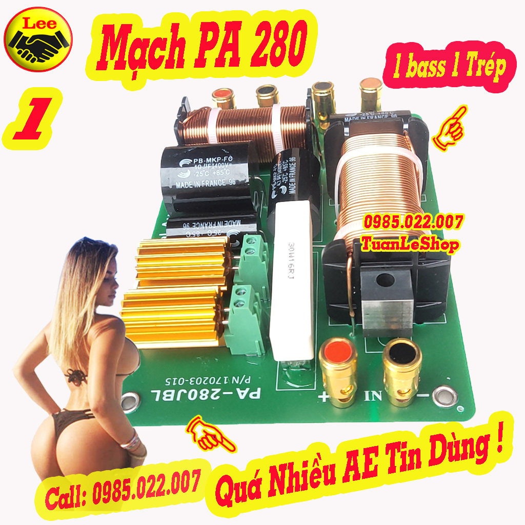 MẠCH PHÂN TẦN 2 LOA PA 280 - GIÁ 1 MẠCH LOA 280- Mạch loa full công suất lớn Chơi Bass 30 Côn 75 trở lên