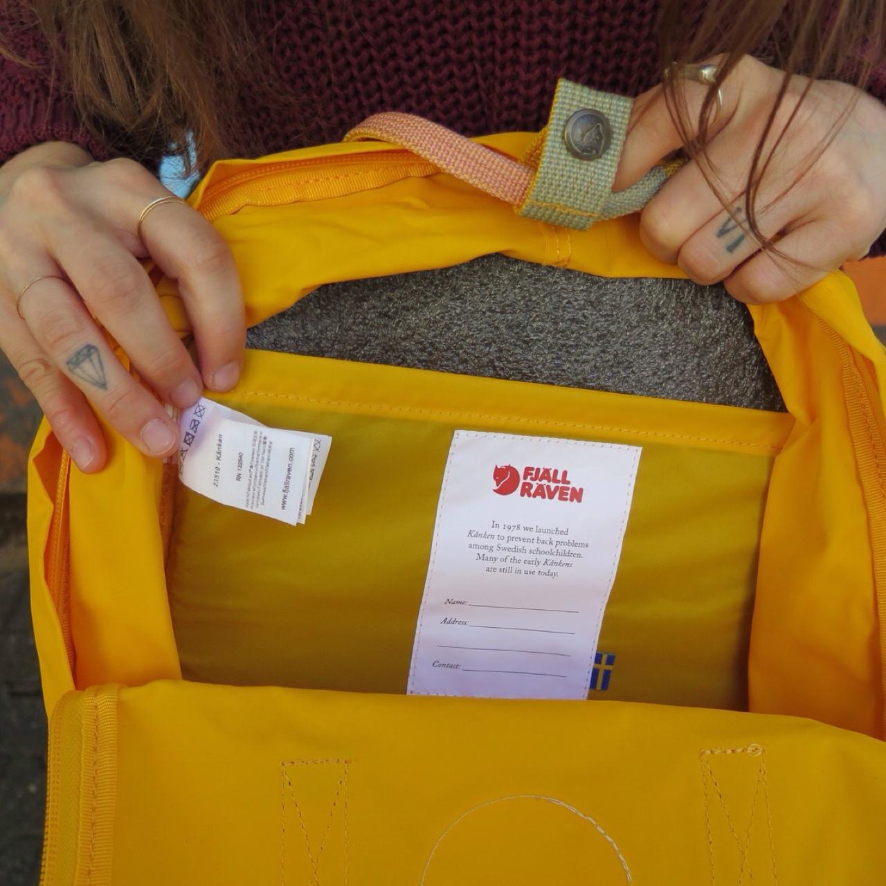 Balo Kanken Classic Warm Yellow Random Blocked Bản đặc biệt AUTH LIMITED