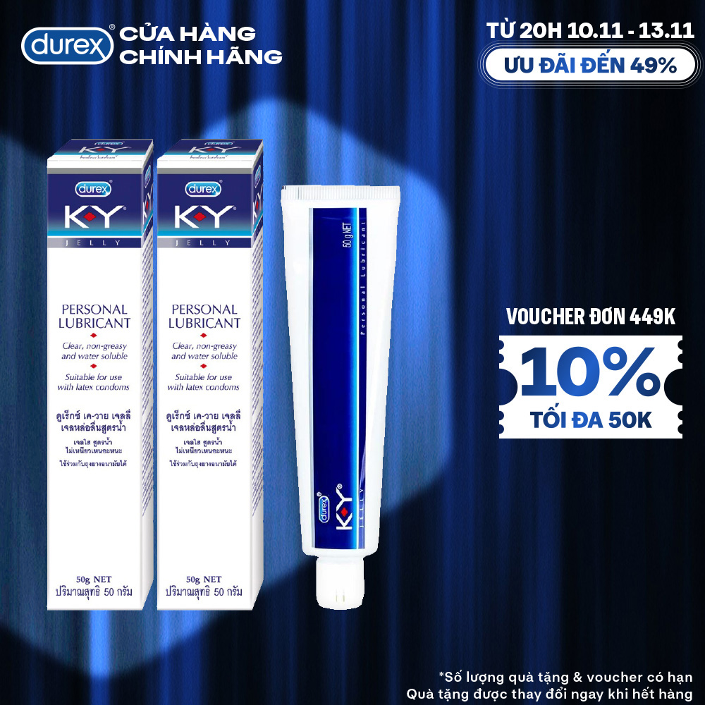 Combo 2 ɡel bôi trơn Durex K-Y Jelly 50g ( KY Jelly)