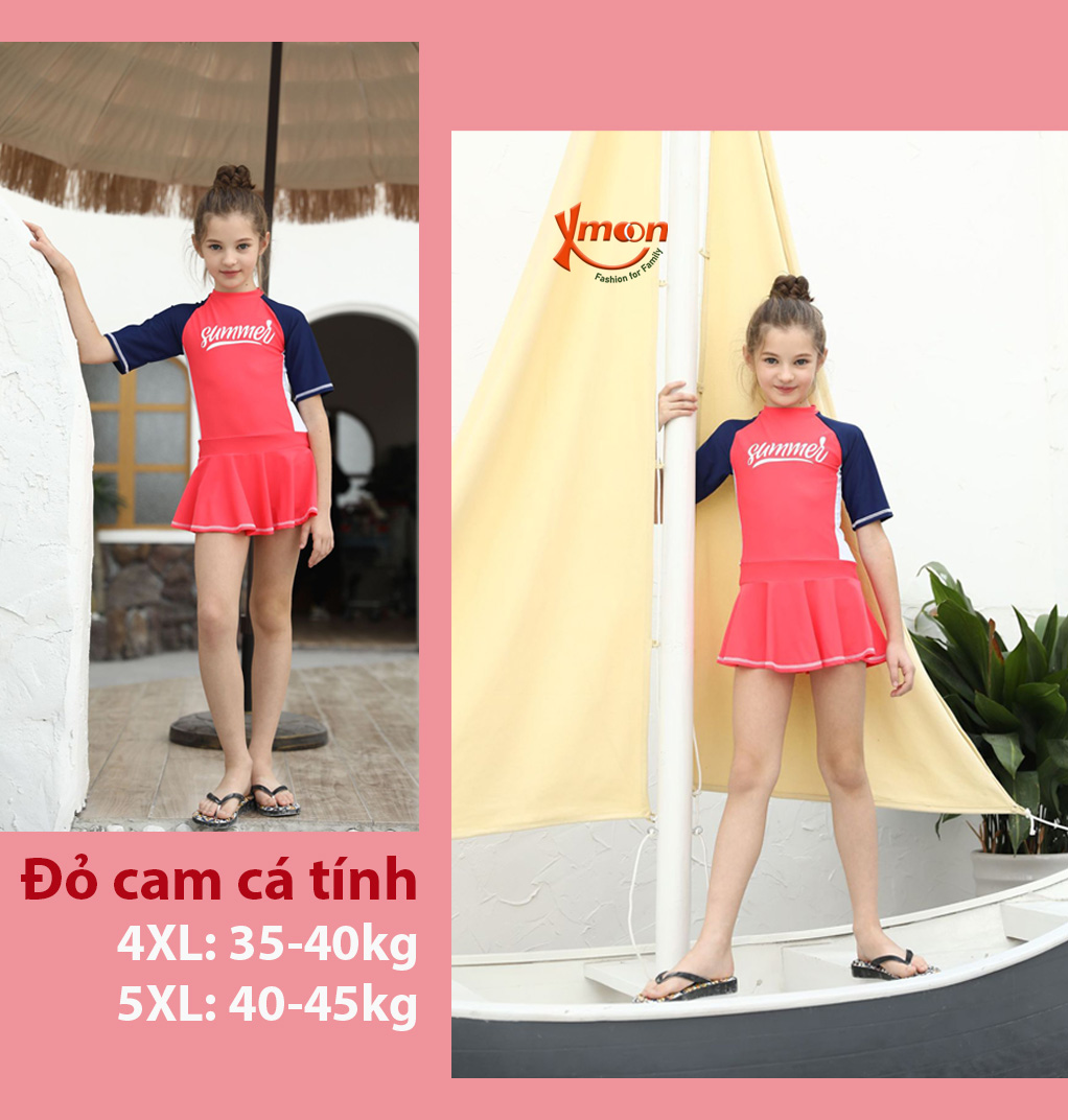 Áo bơi áo tắm bé gái 20-45 kg co giãn thoáng khí nhanh khô kiểu dáng thời trang BG2045