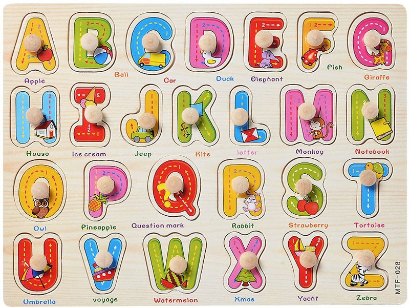 Bảng Gỗ 26 Chữ Cái Sáng Tạo Cho Bé