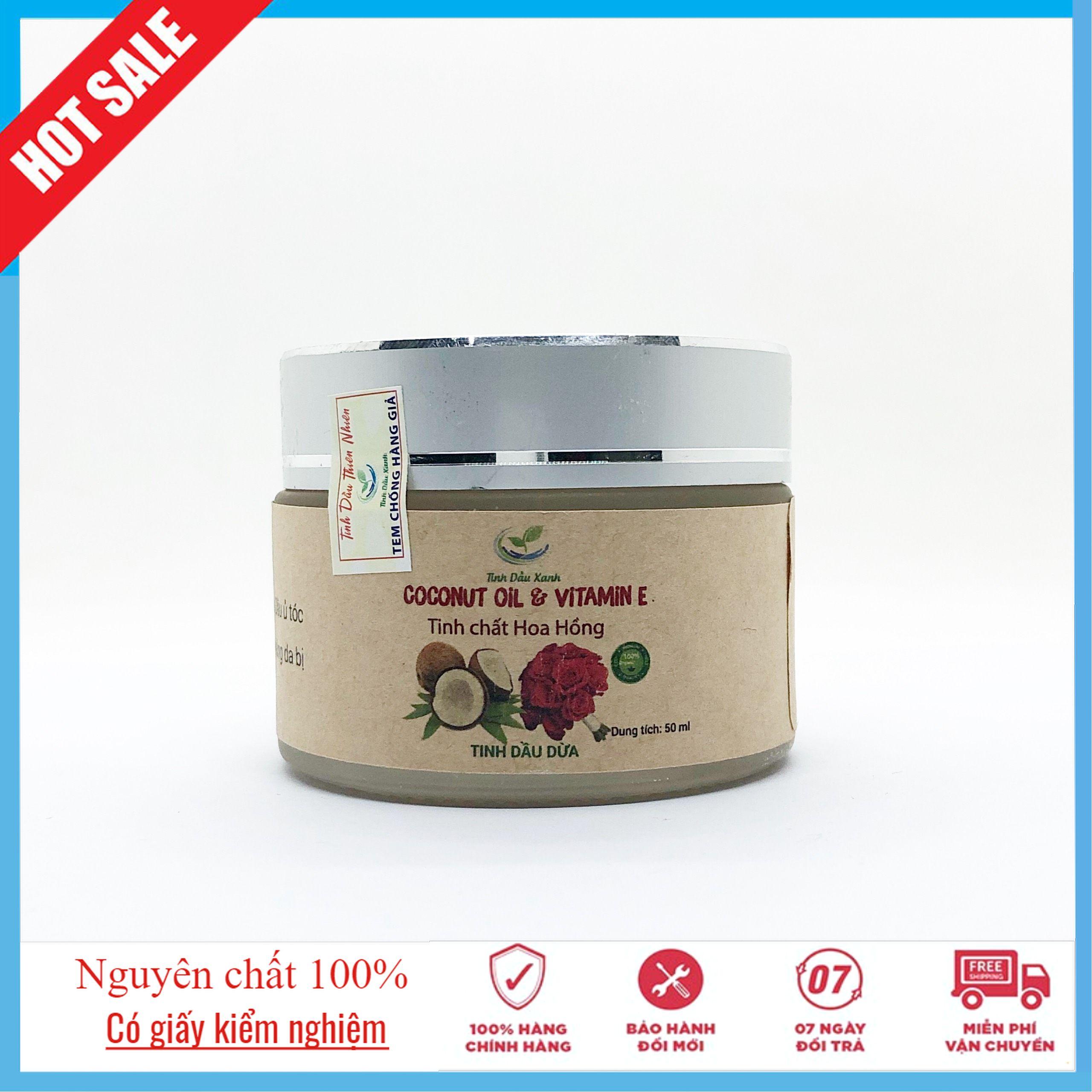 Tinh Dầu Dừa + Vitamin E + Tinh Chất Hoa Hồng, Dưỡng Da
