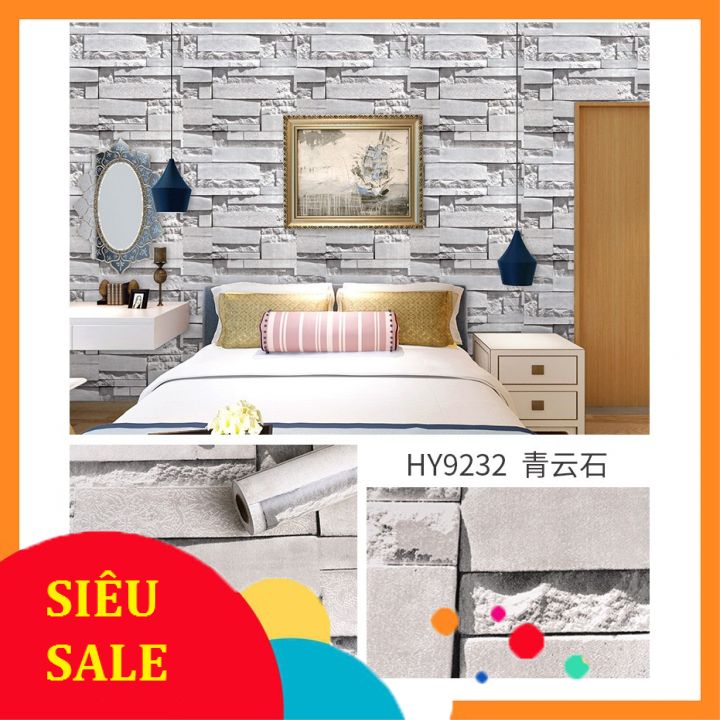 Giấy dán tường gạch 3D 02 có keo sẵn