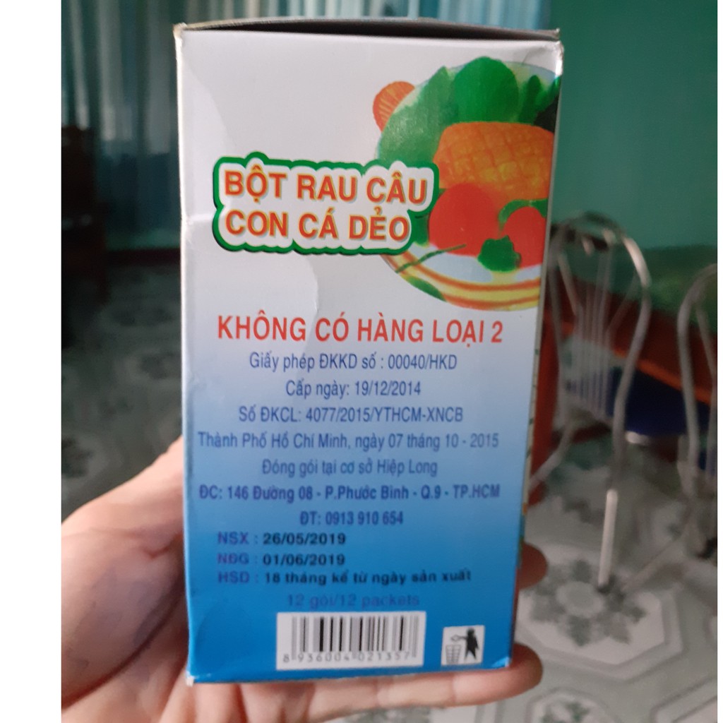 2 GÓI BỘT RAU CÂU CON CÁ DẺO HIỆP LONG (1 GÓI/12GAM)