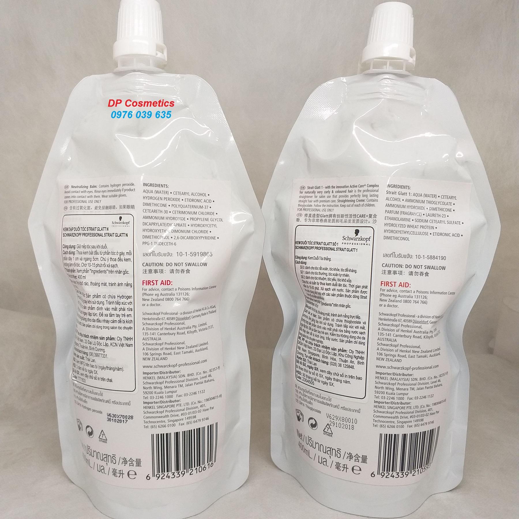 THUỐC DUỖI TÓC SIÊU THẲNG SCHWARZKOPF STRAIT GLATT400ML (NEW)