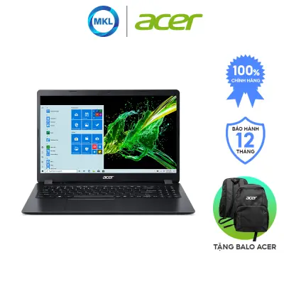 Laptop Acer Aspire 3 A315-56-38B1 i3-1005G1/4GD4/256GSSD_PCIe/15.6FHD/BT5/2C/W11SL/ĐEN