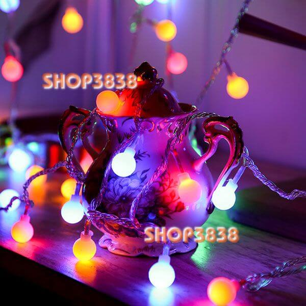 Lựa Nguồn(Pin- USB- Điện) Dây Đèn Led Bi Tròn Dài 6M - 40 Bóng Lung Linh
