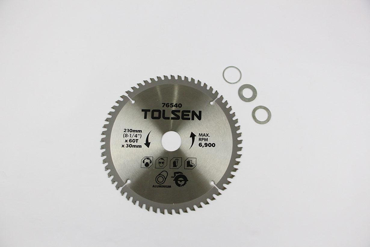 ĐĨA CẮT GỖ 210mm*60 Răng TOLSEN 76540