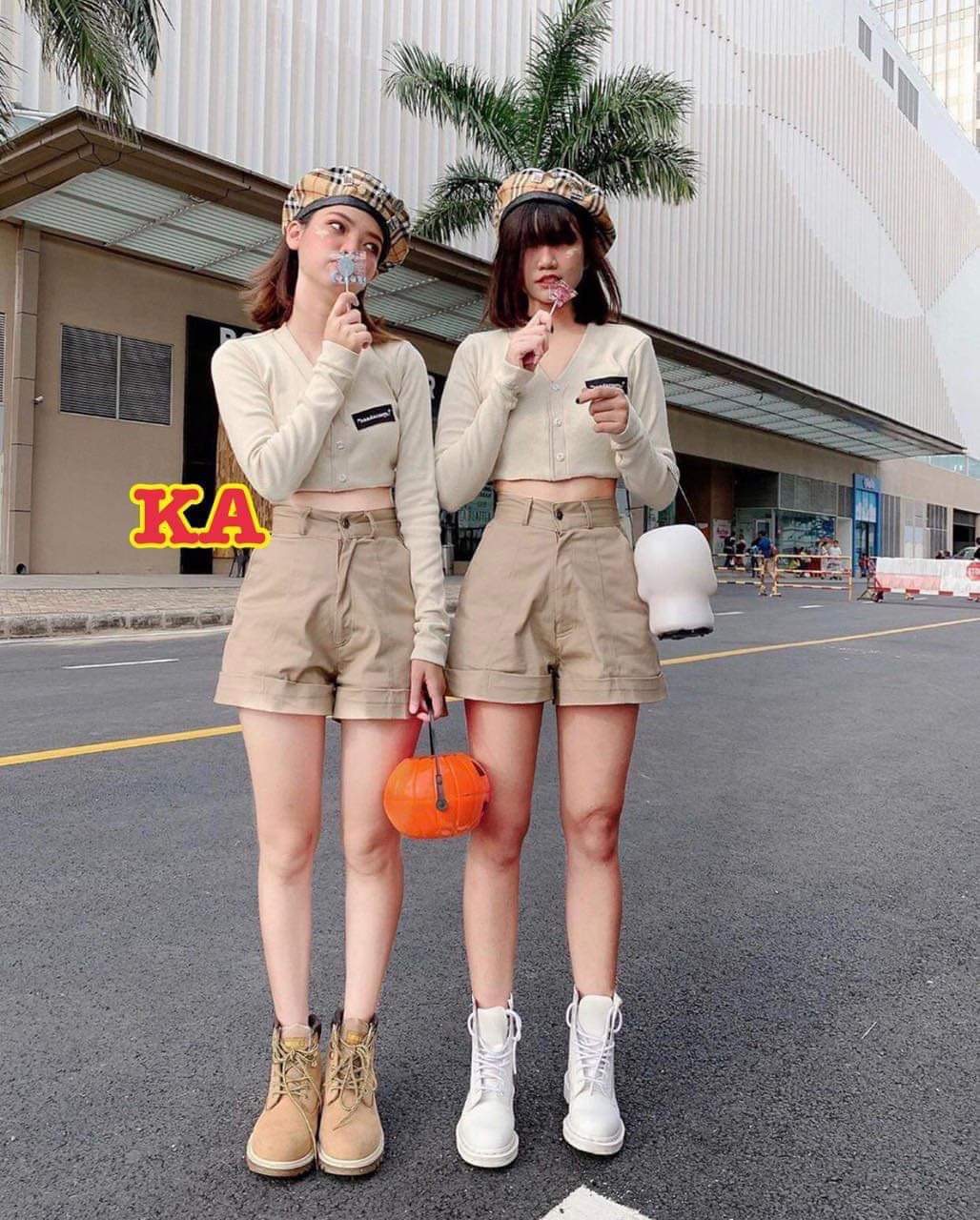 quần đùi kaki gập gấu co dãn