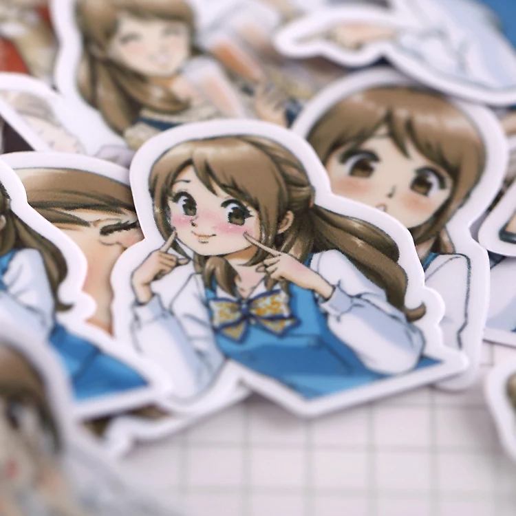 [HCM]Set 15 sticker nữ sinh tinh nghịch (Hàng có sẵn - mẫu ngẫu nhiên)