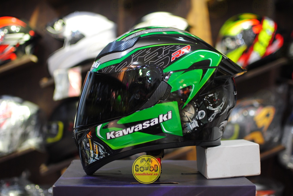Mũ bảo hiểm Fullface Royal M138 tem Kawasaki