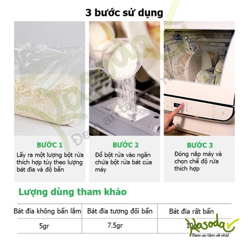 Bột rửa bát chén Almawin dùng cho máy rửa bát mẫu dùng thử 300gram