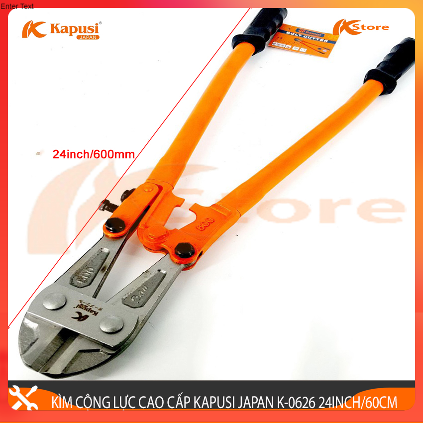 Kìm Cộng Lực Đa Năng Kapusi Japan K-0626 24inch/600mm, Kìm Cộng Lực Nhật Bản Cắt Sắt - Cắt Kim Loại