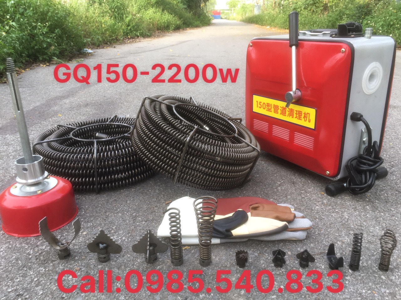 Máy thông cống GQ150 công suất 2200w  ( chuyên dùng cho thợ và các công ty lớn,...)