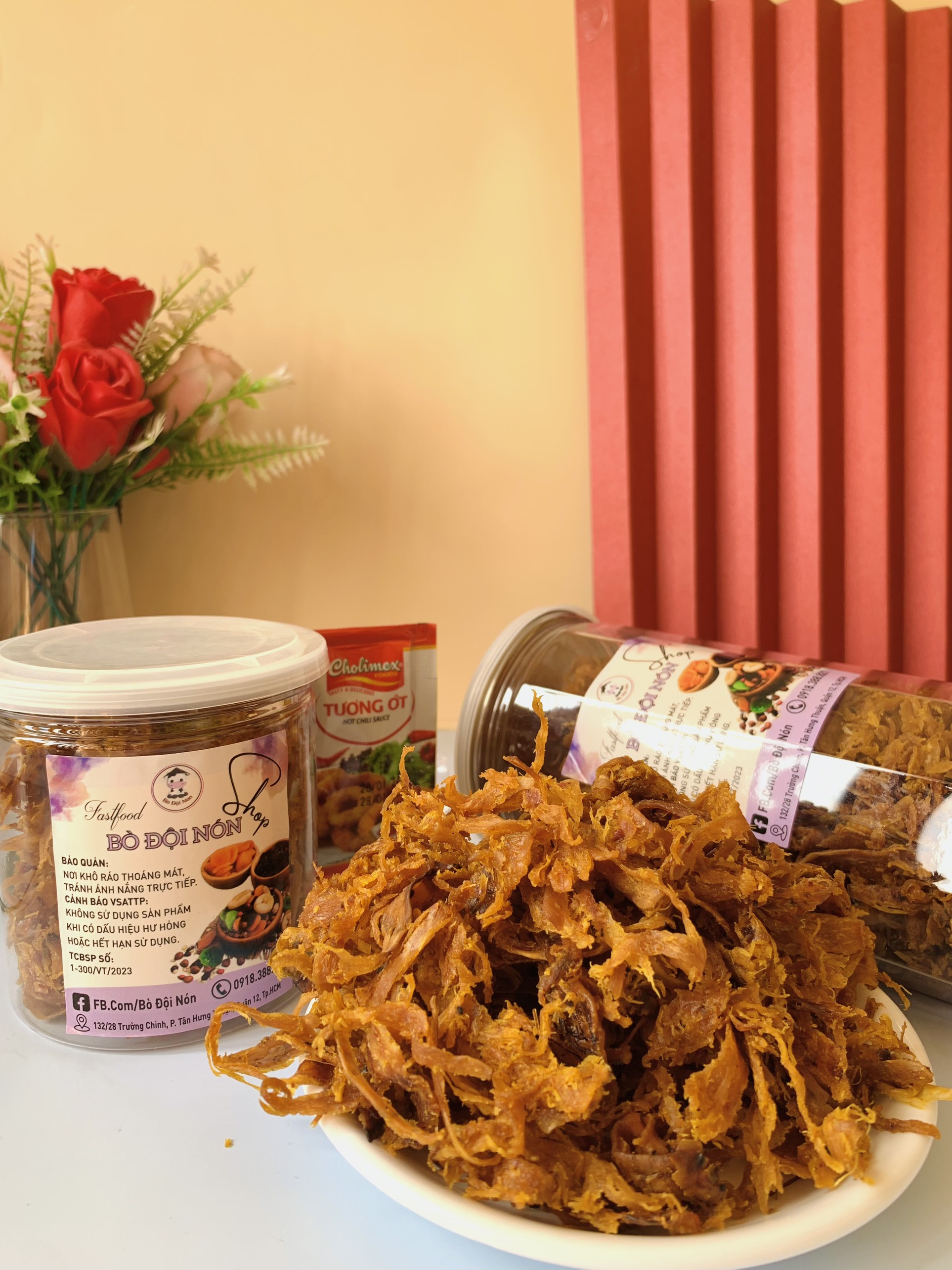 Mực Tẩm Xé Sợi 100g Bò Đội Nón