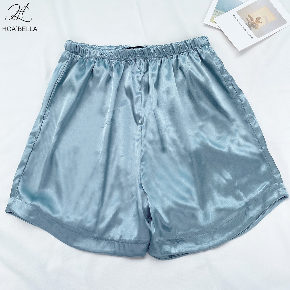 Quần Short Nữ HOABELLA Lụa Satin Cao Cấp, Mềm Mịn, Thoáng Mát